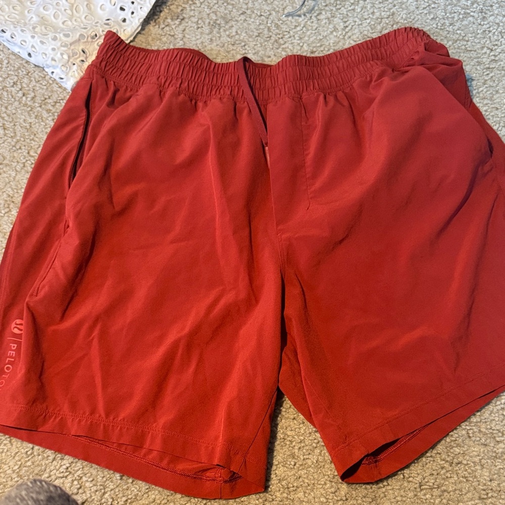lululemon athletica Crimson Peleton Drawstring Shorts